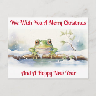 Gelukkig kikker Nieuwjaars Wensen Briefkaart