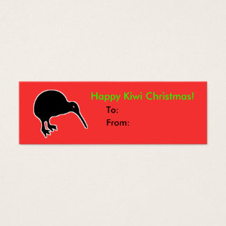 Gelukkig Kiwi Kerstcadeau Geschenklabel Mini Visitekaartjes