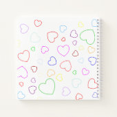Gelukkig kleurrijk hart notitieboek (Achterkant)