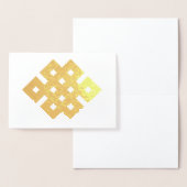 Gelukkig Knoop Eindeloze Knoop Boeddhistisch Symbo Folie Kaarten (Display)