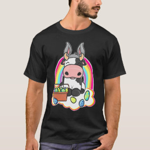Gelukkig Koe Pasen Konijn Ei Voor Kinderen Jongens T-shirt
