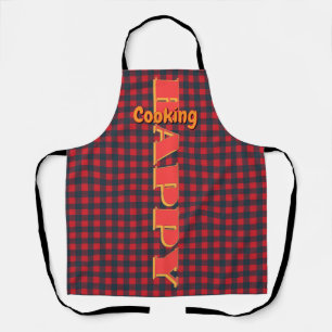 Gelukkig Koken Rode Checks Schort