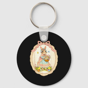 Gelukkig Konijn Grappig Konijn Voor Illustratie Sleutelhanger
