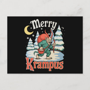Gelukkig Krampus Folklore Kerstmis Horror Kerstmis Feestdagenkaart