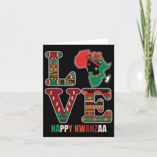 Gelukkig Kwanzaa Kinara-zeven Kaarsen Principes Va Kaart