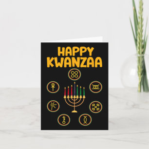 Gelukkig Kwanzaa Zeven Principes Van Kwanzaa Kinar Kaart
