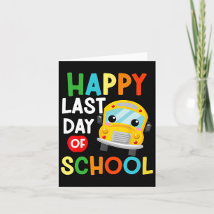 Gelukkig laatste dag schoolbus-lerarenstudie kaart