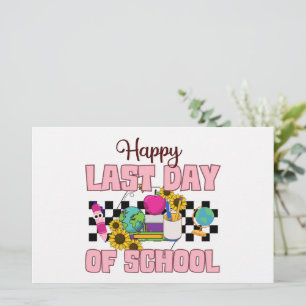 Gelukkig laatste dag van de School Briefpapier