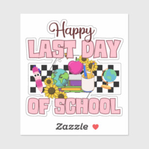 Gelukkig laatste dag van de School Sticker