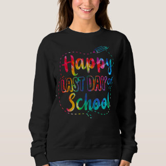 Gelukkig laatste dag van de schooltijd Tie Dye Coo Trui