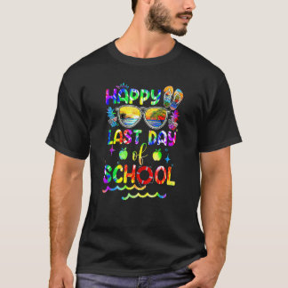 Gelukkig laatste dag van de schooltijd Tie Dye Sum T-shirt