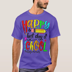Gelukkig laatste dag van school Hallo zomerleraar T-shirt