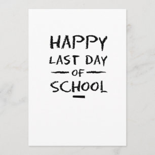 Gelukkig laatste dag van schoolleraren en -student kaart