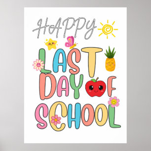 Gelukkig laatste schooldag poster