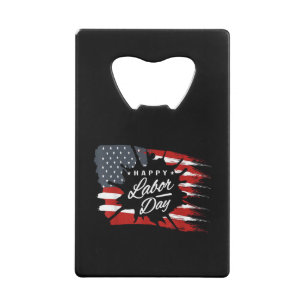 Gelukkig Labor Day-cadeau Amerikaanse vlag Kredietkaart Flessenopener