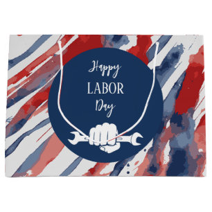 Gelukkig Labor Day-cadeautas - Patriotisch rood, w Groot Cadeauzakje