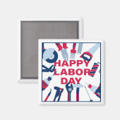 Gelukkig Labor Day-weekend Magneet (Voorkant / Achterkant)