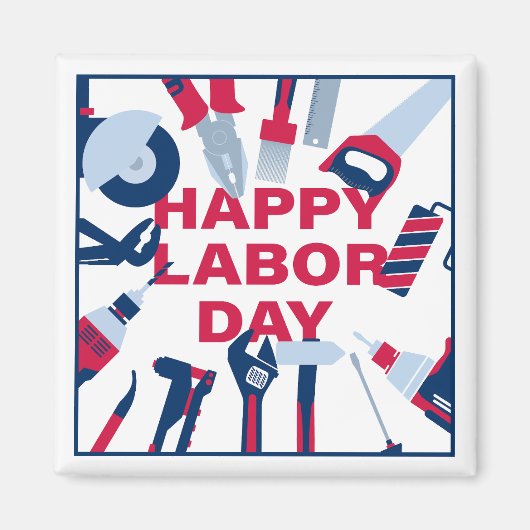 Gelukkig Labor Day-weekend Magneet (Voorkant)