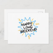 Gelukkig lang weekend briefkaart (Voorkant / Achterkant)
