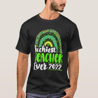 Gelukkig leraar ooit regenboogstrips 2022 t-shirt