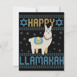 Gelukkig LLamakah Grappig Joods Hanukkah LLama Cad Notitiekaartje