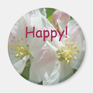 Gelukkig! magneten Lente Appelbloesem Bloemen
