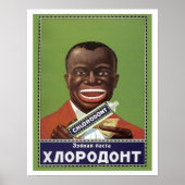 Gelukkig man met tandpasta, grappige Sovjetpropaga Poster (Voorkant)