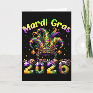 Gelukkig Mardi Gras 2026 Carnaval New Orleans Fami Kaart