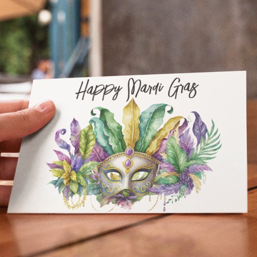 Gelukkig Mardi Gras masker Briefkaart