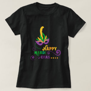 Gelukkig Mardi Gras masker T-shirt