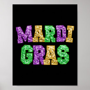 Gelukkig Mardi Gras Vet Dinsdag Carnaval Festival  Poster