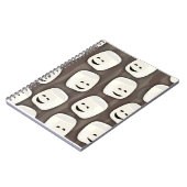 Gelukkig Marshmallow Vrienden Patroon Notitieboek (Linkerzijde)