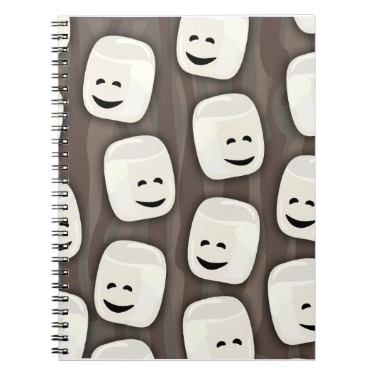 Gelukkig Marshmallow Vrienden Patroon Notitieboek (Voorkant)