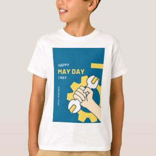 Gelukkig mei-dag ontwerp t-shirt