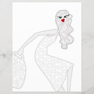 Gelukkig Meisje Dansend Glam Kleur Flyer Papier