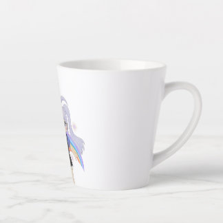 Gelukkig Meisje Hand Getekende Illustratie – Klein Latte Mok
