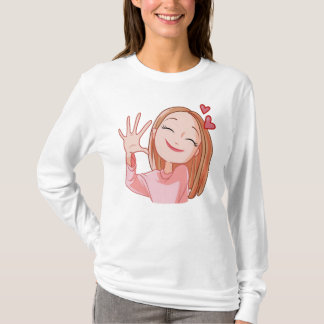 Gelukkig meisje verliefd t-shirt