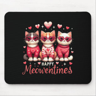 Gelukkig Meowentines Grappige Schattige Valentijns Muismat