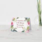 Gelukkig met pensioen Gefeliciteerd Bloemen Cursie Kaart (Voorkant)