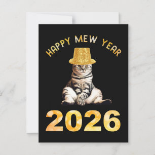 Gelukkig Mew Jaar 2026 Briefkaart