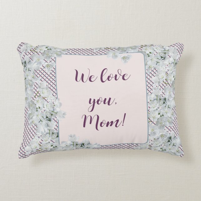 Gelukkig moederdag accent kussen (Voorkant)