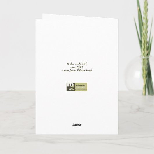 Gelukkig Moederdag.  Art Custom Kaart (Achterkant)