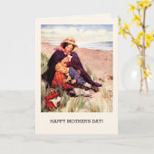 Gelukkig Moederdag. Art Custom Kaart (Gele Bloem)