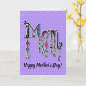 Gelukkig Moederdag! | Boho Beads Kaart (Gele Bloem)