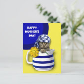 Gelukkig Moederdag. Cute Kitten Briefkaart (Staand voorkant)