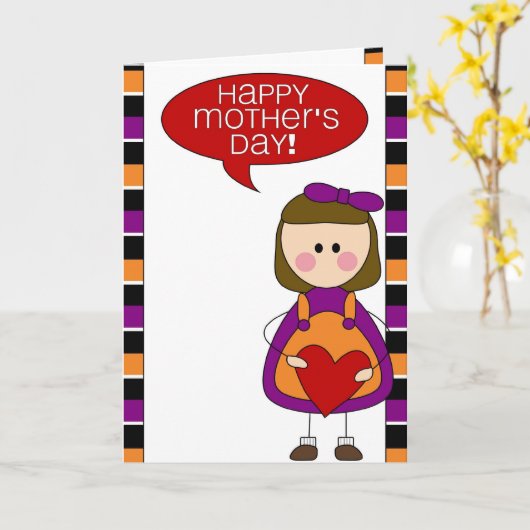 gelukkig moederdag (dochter) kaart (Gele Bloem)