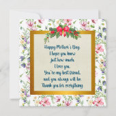 Gelukkig Moederdag Elegante Moderne Fotokaart (Achterkant)