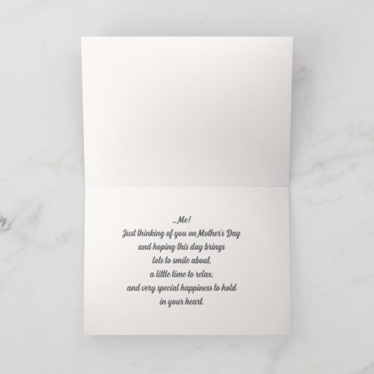 Gelukkig Moederdag. Funny Hamster Custom Kaart (Binnen)