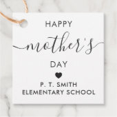 Gelukkig Moederdag Gift Label, Mam Label, Kraft Bedankjes Labels (Voorkant)