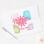 Gelukkig Moederdag Helder Kleurrijk ontwerp Vierkante Sticker (Envelop)